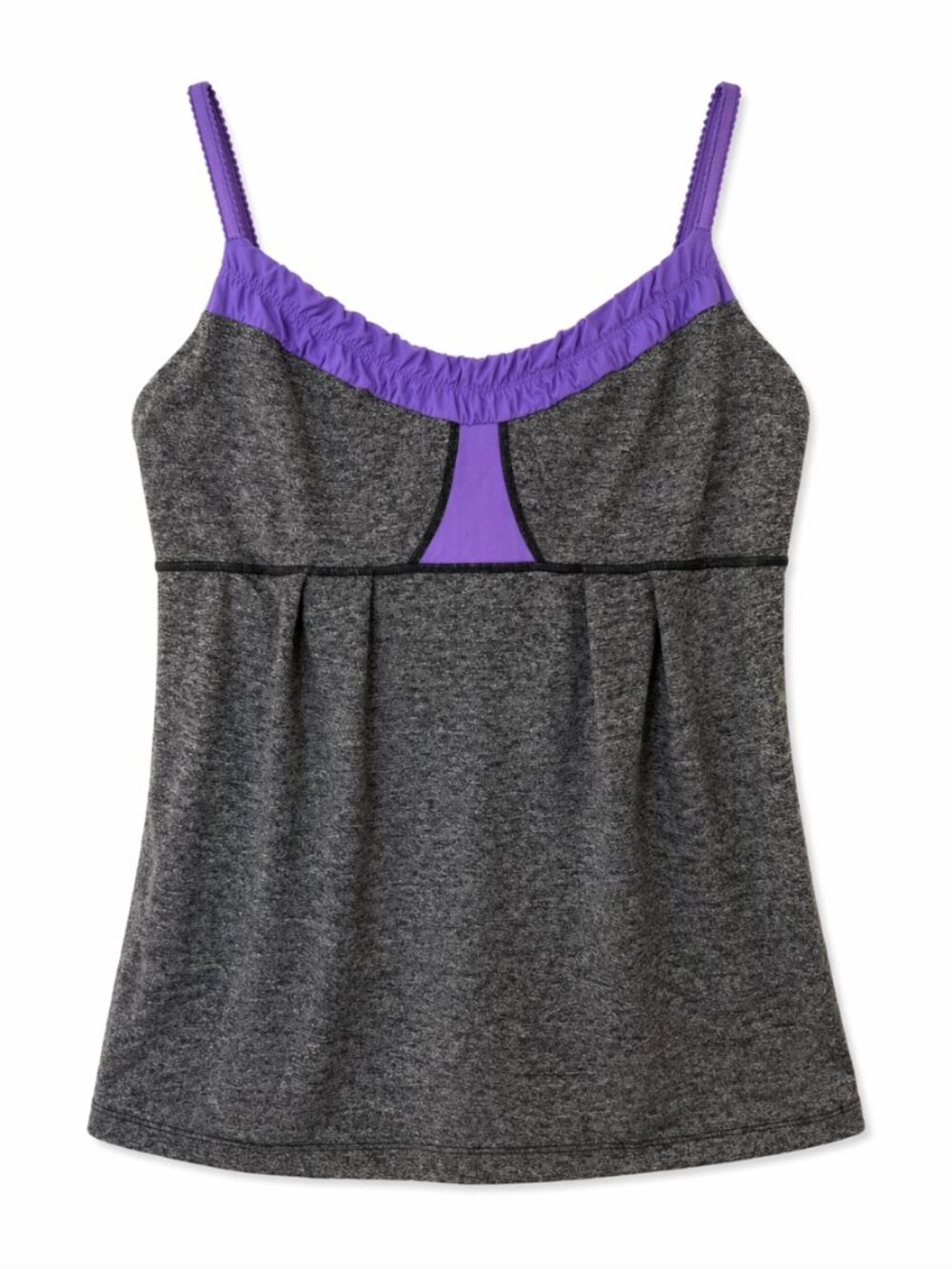 🍋 2/30 Lululemon Yogi Dance Tank Grey Purple Size 10